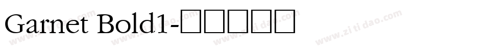 Garnet Bold1字体转换